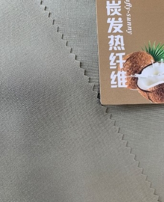 90% polyester 10% spandex Cocount koolstofverwarmingsvezel vierzijdig elastisch
