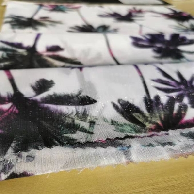 Zilveren de Chiffonstof 85gsm van de Garen Bloemendruk