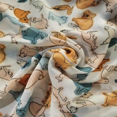 Van de de Blousespolyester van dames van de de Bloemchiffon de Stof 75dx75d 95gsm