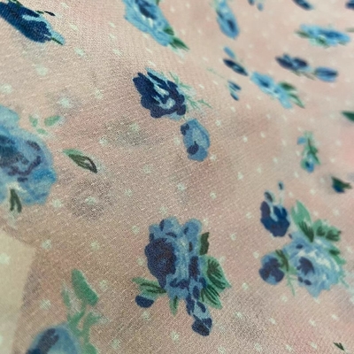 100 gsm satijn chiffon spandex polyester stof bedrukt