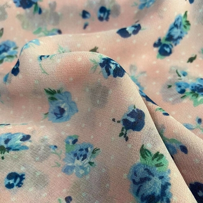 100 gsm satijn chiffon spandex polyester stof bedrukt